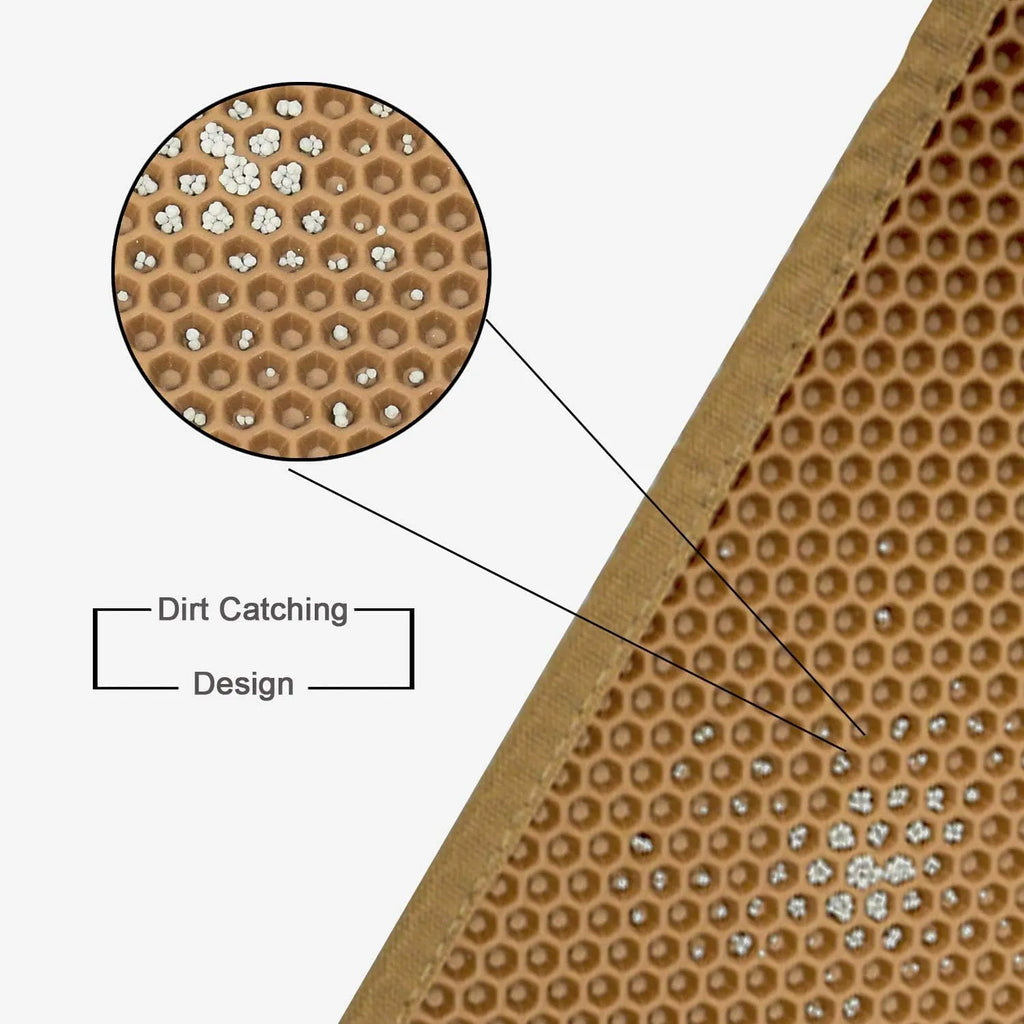 Pieviev Cat Litter Mat Double Layer Waterproof Urine Proof Trapping Mat 1 Pack (Gray, 24x15 Inch (Pack of 1))