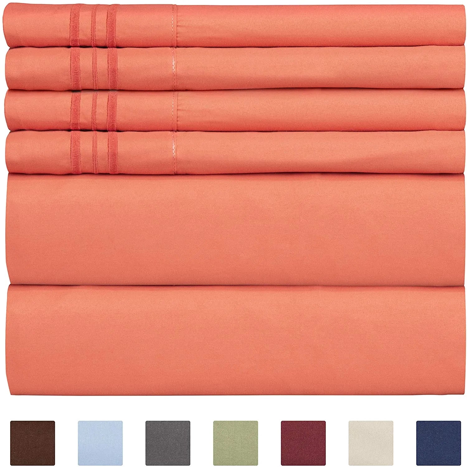 4/6 Piece Bed Sheets Set- Extra Soft - Deep Pockets - Easy Fit - Breathable /Cooling - Wrinkle Free