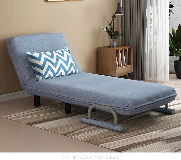 Folding sofa bed leisure recliner fabric breathable lazy sofa