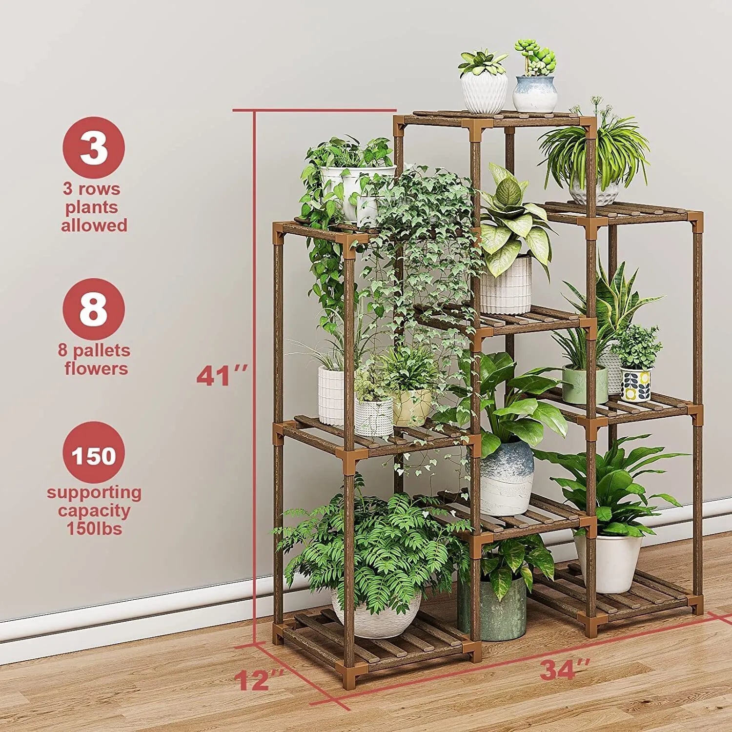 Plant stand indoor plant stand wooden outdoor multi-layer plant stand