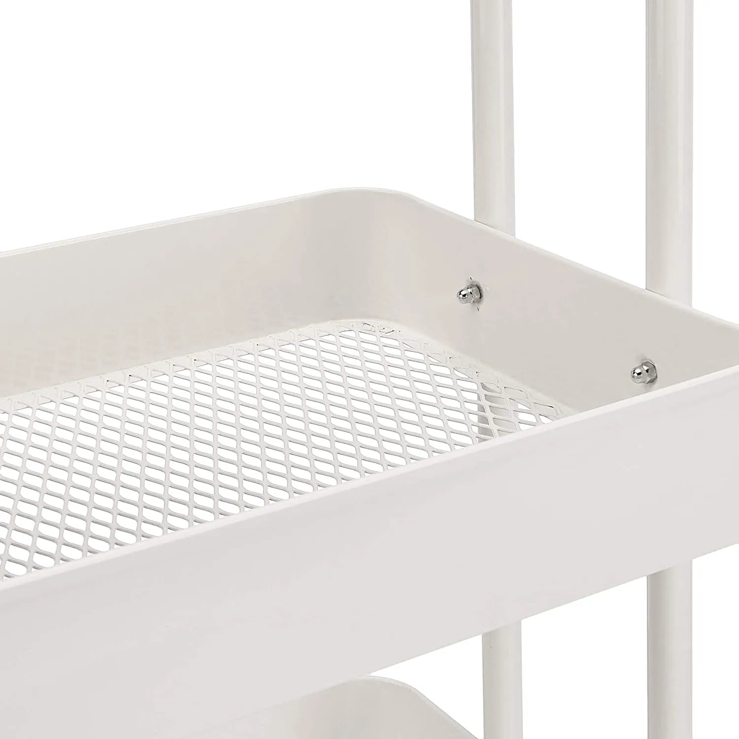 Basics 3-Tier Rolling Utility or Kitchen Cart - White