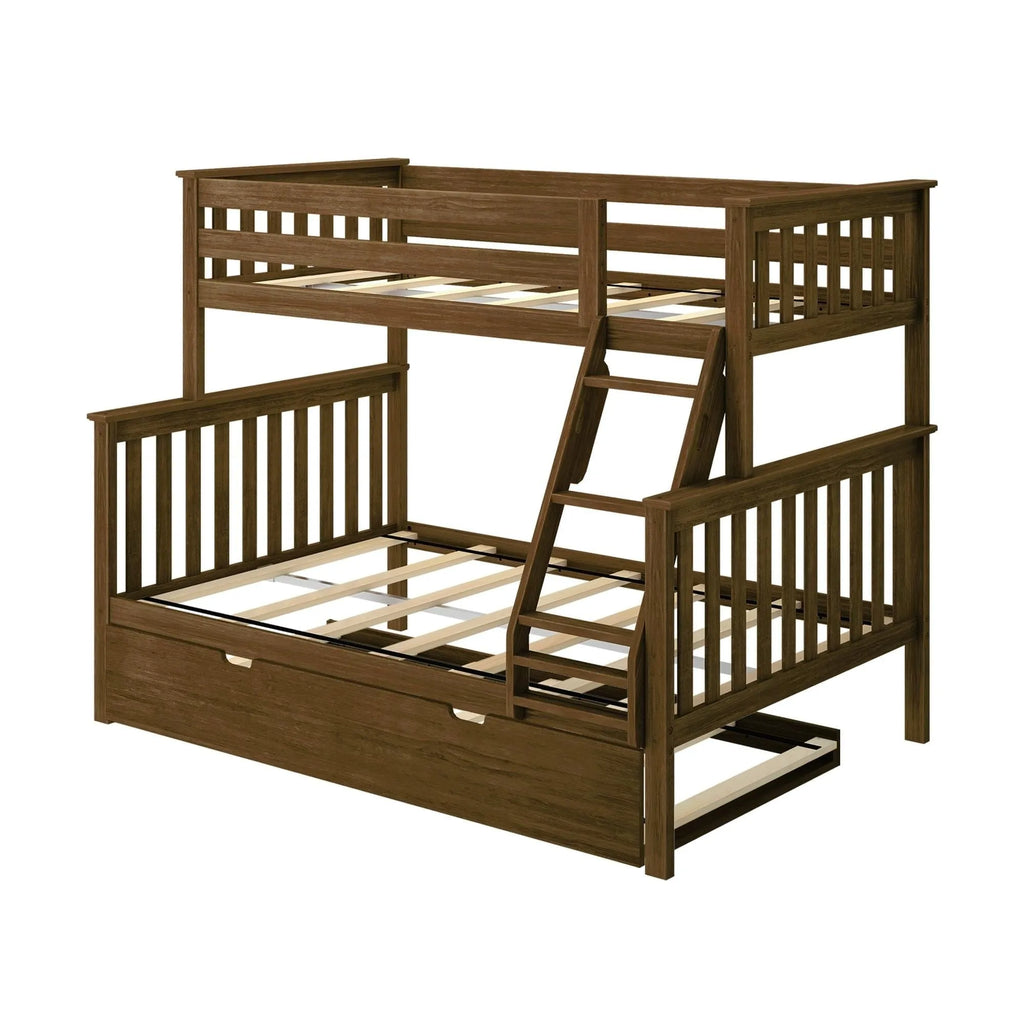 🎄Store Closing Sale💖Kids Solid Wood Twin-Over-Full Bunk Bed + Trundle Bed