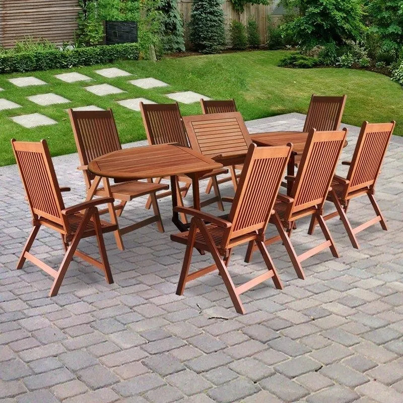 Amabel Oval 8 - Person 67'' Long Dining Set