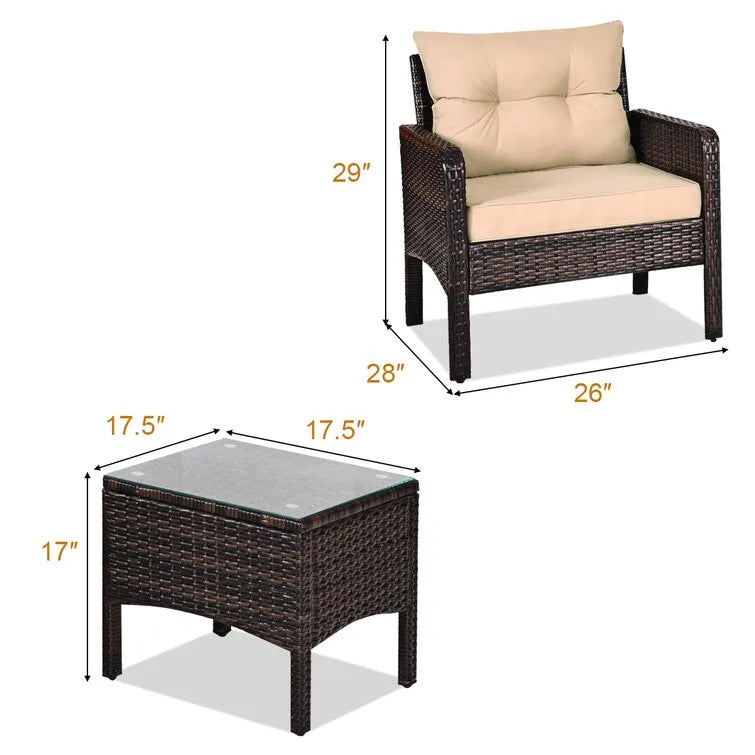 Earlville 2 - Person Outdoor Seating Group with Cushions