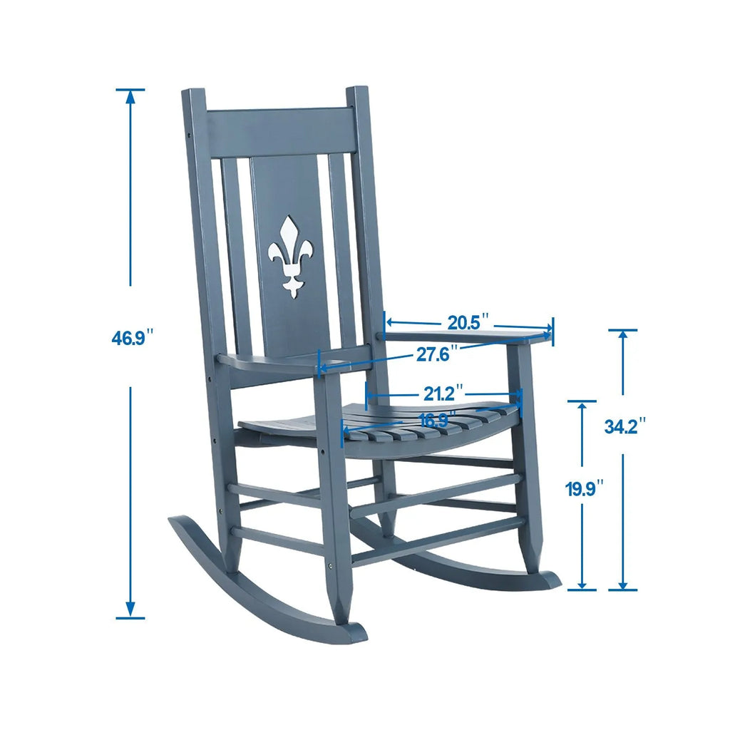 Outdoor & Indoor Wood Rocking Chair Porch Chair
