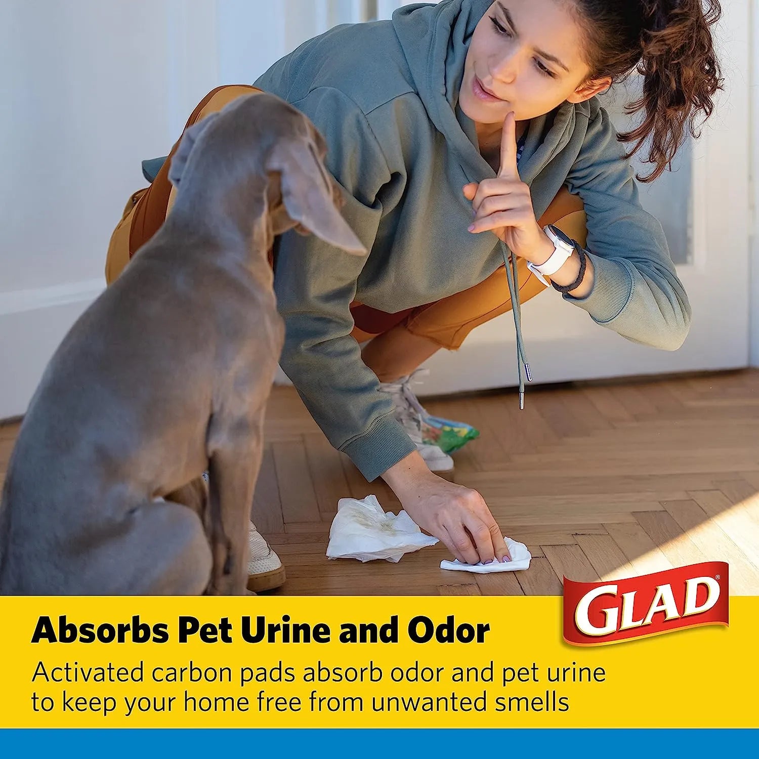 Glad for Pets Black Charcoal Puppy Pads 23" x 23" | Puppy Potty Training Pads That ABSORB & NEUTRALIZE Urine Instantly | New & Improved Quality Puppy Pee Pads, 100 count