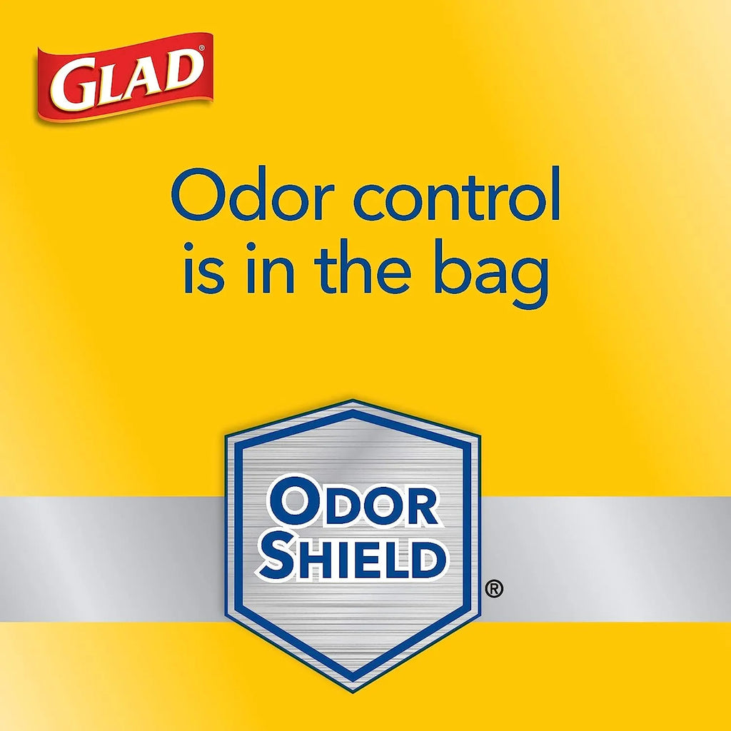 Glad Protection Series Force Flex Drawstring Fresh Clean Odor Shield 13 Gallon 1/110ct