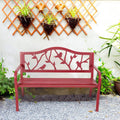 50 Inch Patio Garden & Park Bench Steel Frame Porch Chair
