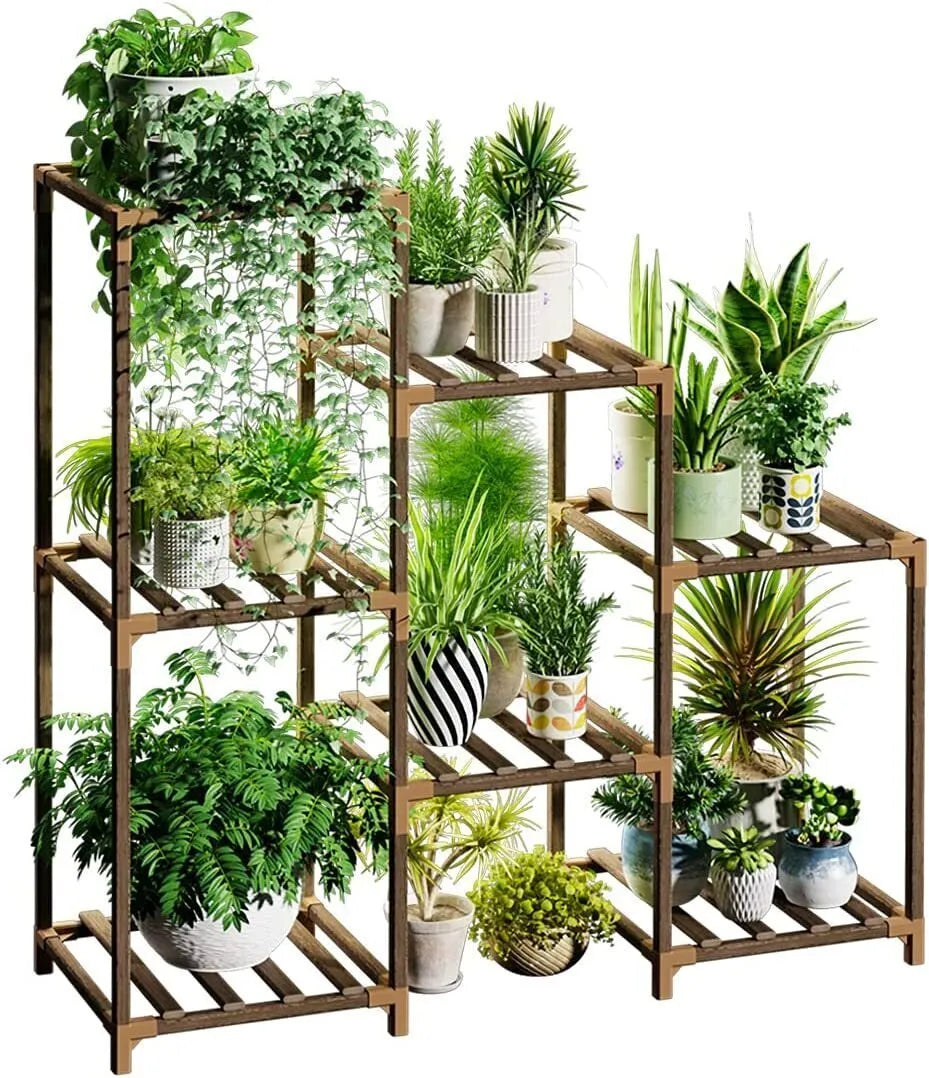 Plant stand indoor plant stand wooden outdoor multi-layer plant stand
