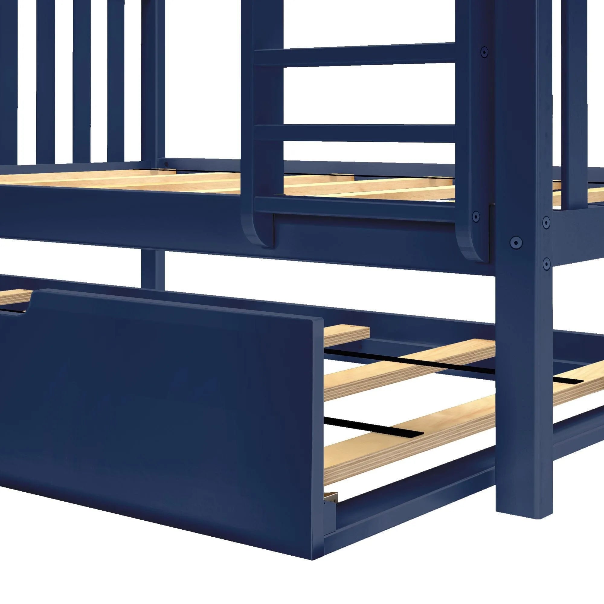 🎄Store Closing Sale💖Kids Solid Wood Twin-Over-Full Bunk Bed + Trundle Bed