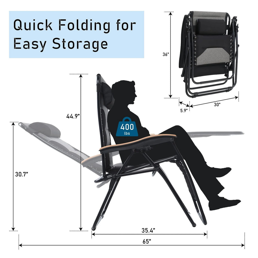 Lounge Chair Wide Armrest Adjustable Recliner
