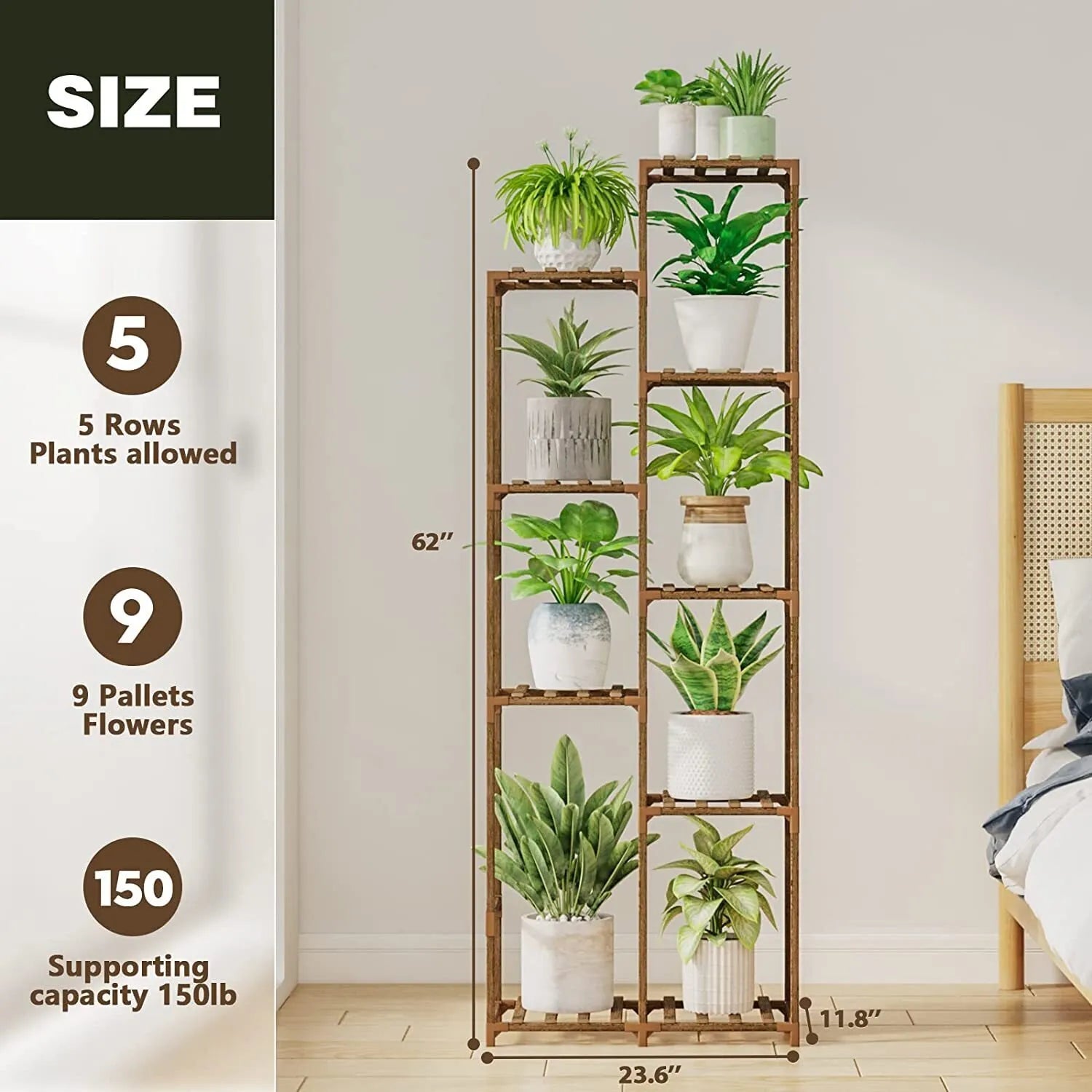 Plant stand indoor plant stand wooden outdoor multi-layer plant stand