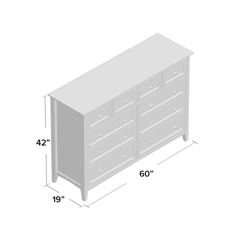 8 Drawer 60?W Double Dresser