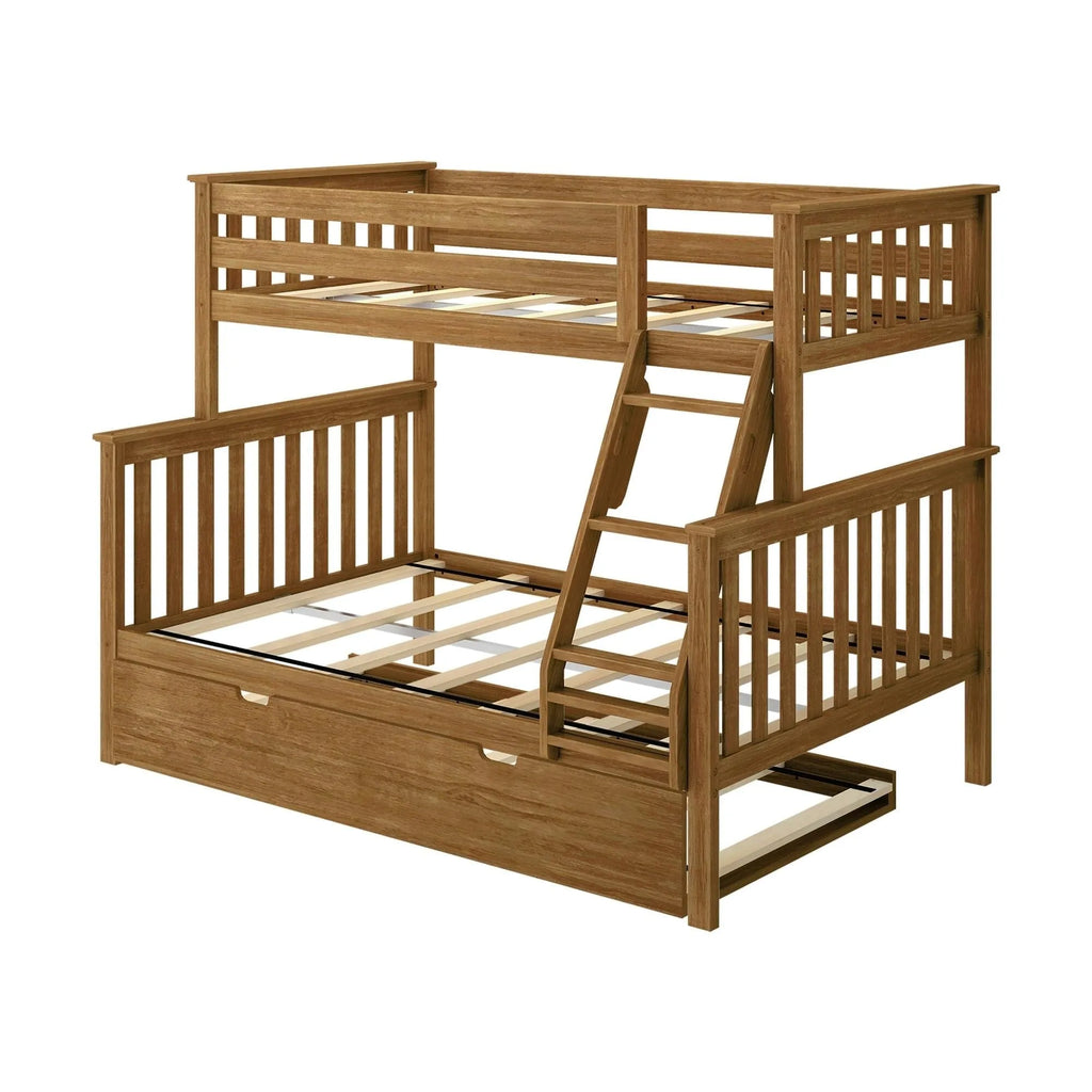 🎄Store Closing Sale💖Kids Solid Wood Twin-Over-Full Bunk Bed + Trundle Bed