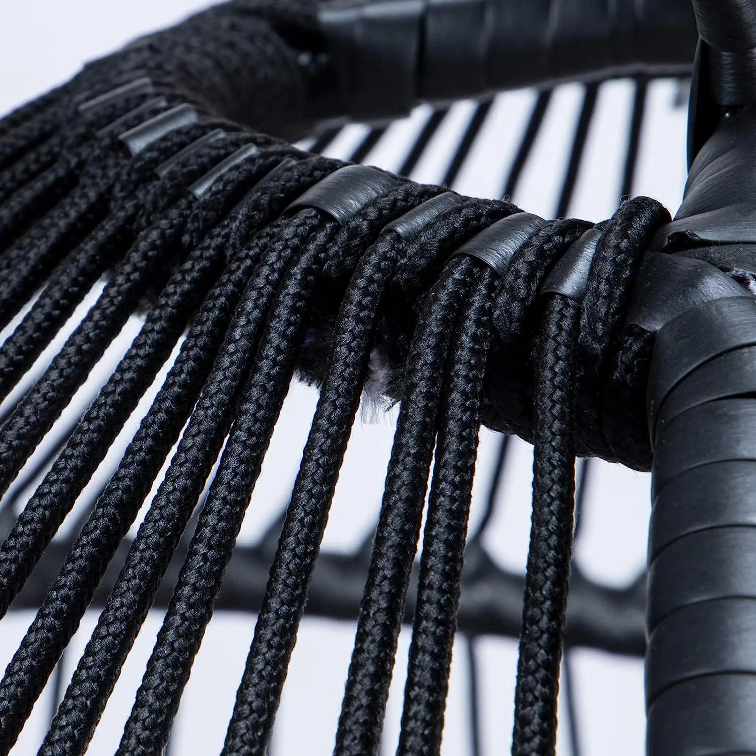 Hanging Egg Chair with Stand, 2 Person Heavy Duty Hanging Wicker Rattan Swing Chair Basket Hammock Nest Chair Seat for Indoor Outdoor Patio Lounger Swinging Loveseat (Beige)