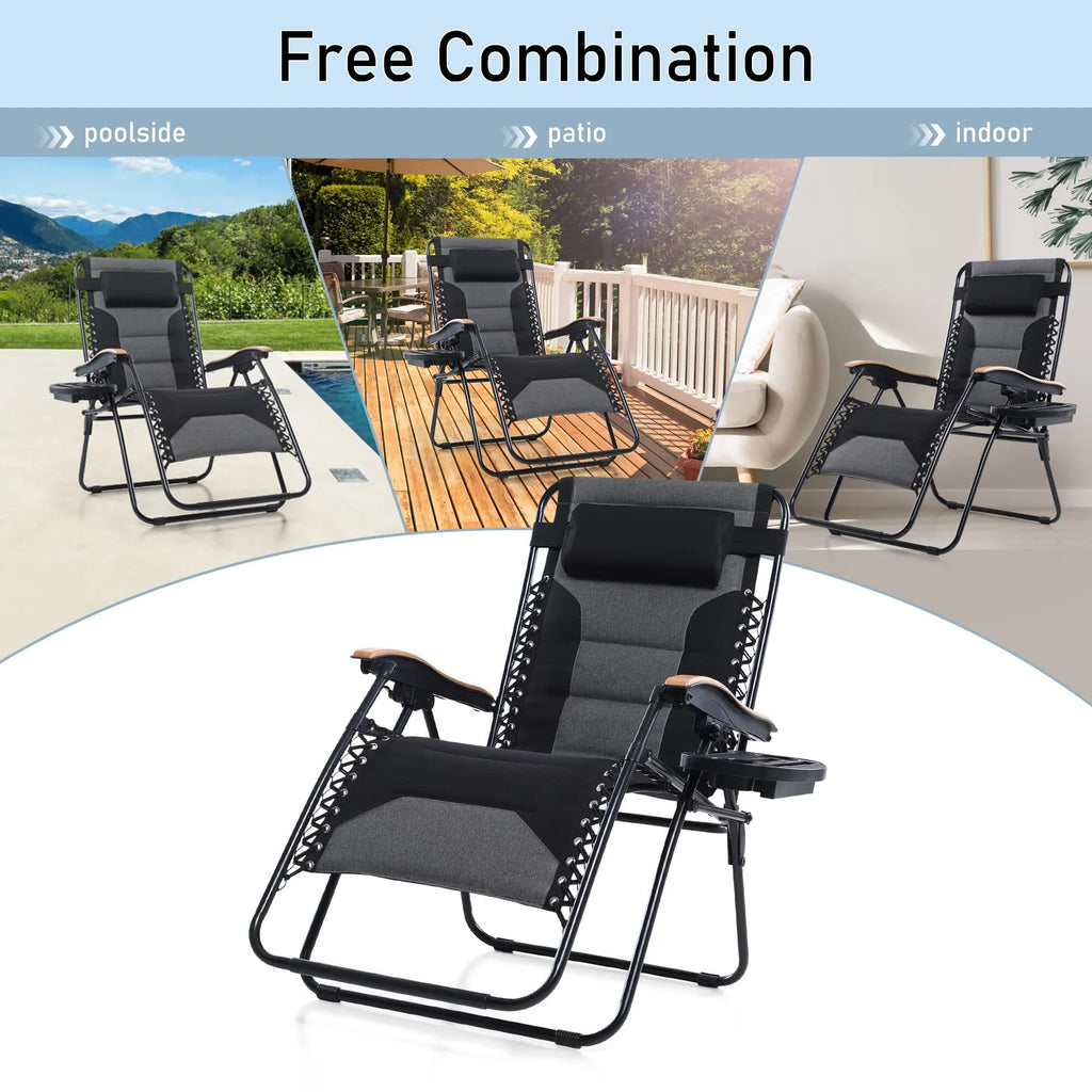 Lounge Chair Wide Armrest Adjustable Recliner