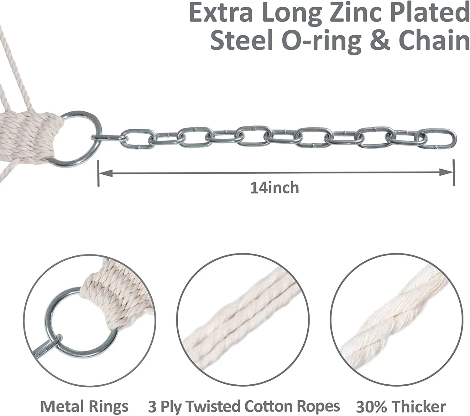 55 Inch Extra Large Double Hammock with Stand, 475lbs Capacity, Outdoor Portable Hammock with Hardwood Spreader Bar, Extra Large Pillow