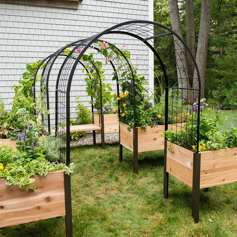 Heavy Duty Standing Garden Planters for Outdoor,Perfect for Patio Deck & Backyard