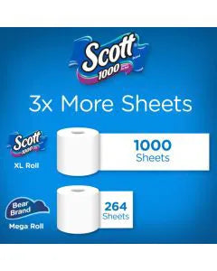 Scott 1000 Sheets Per Roll Toilet Paper, 18 Ct