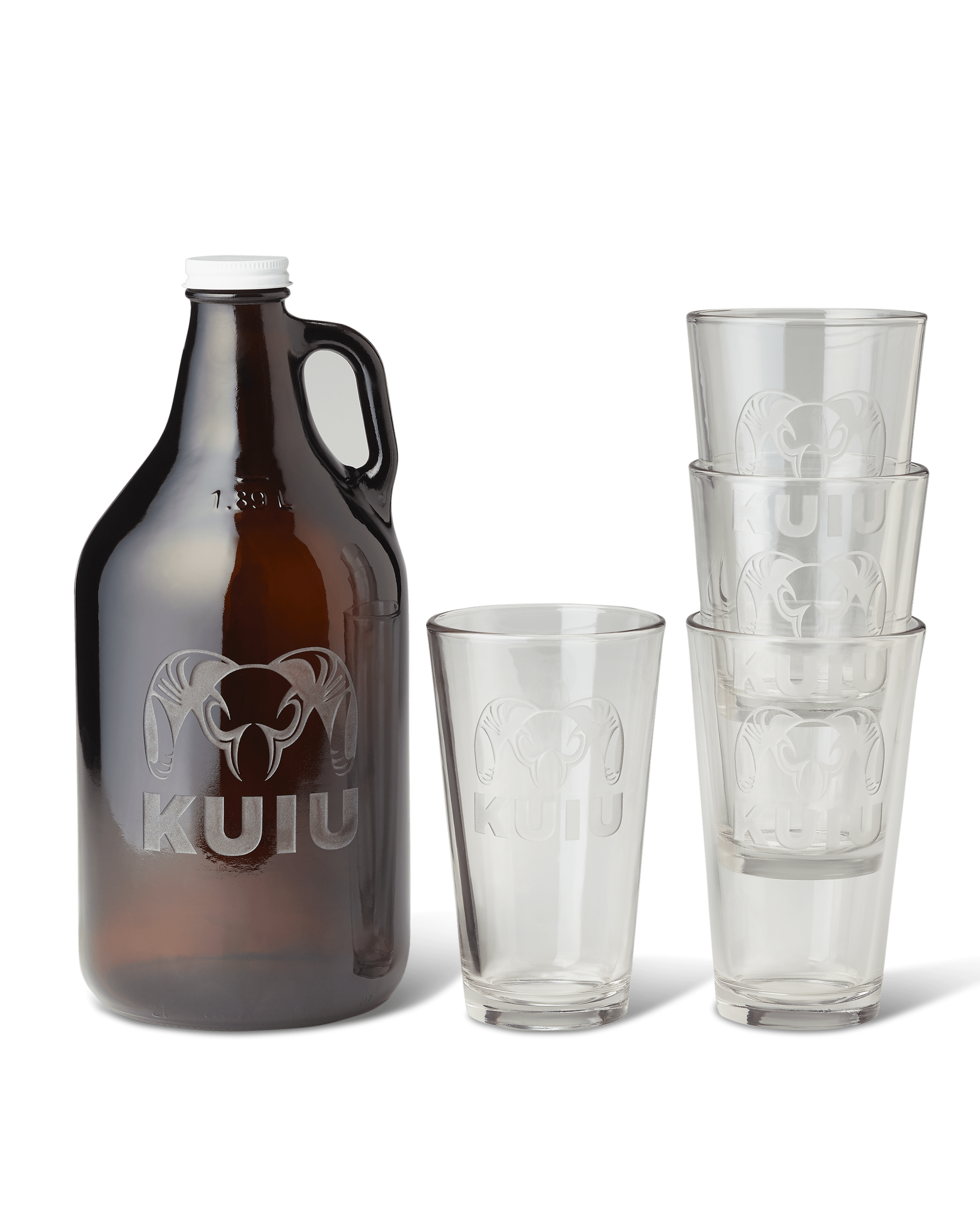 KUIU 64 oz Engraved Growler and Pint Glass Set