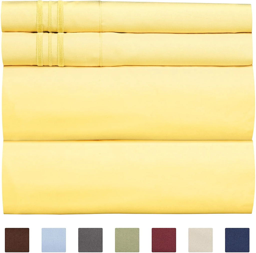 4/6 Piece Bed Sheets Set- Extra Soft - Deep Pockets - Easy Fit - Breathable /Cooling - Wrinkle Free