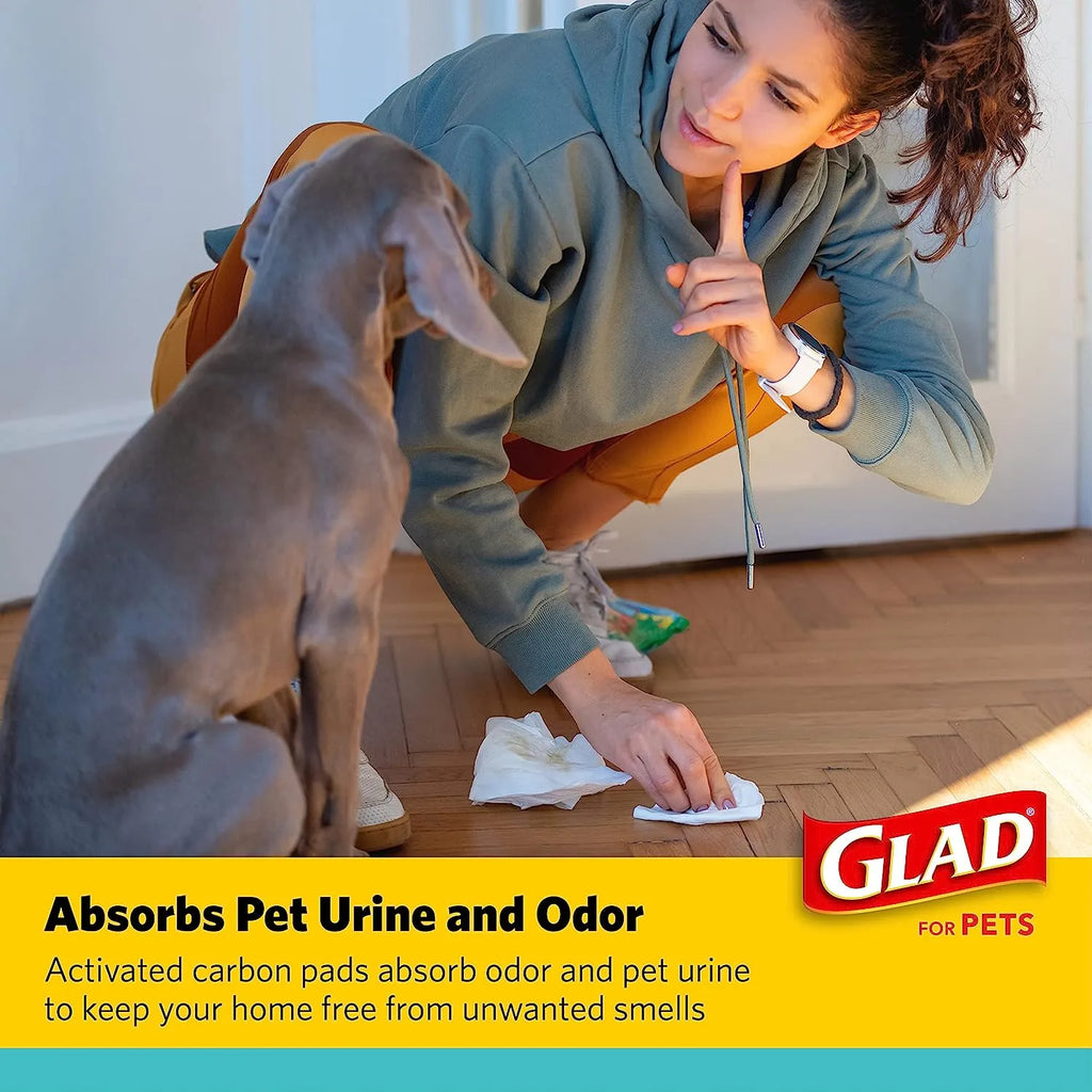 Glad for Pets Black Charcoal Puppy Pads 23" x 23" | Puppy Potty Training Pads That ABSORB & NEUTRALIZE Urine Instantly | New & Improved Quality Puppy Pee Pads, 100 count