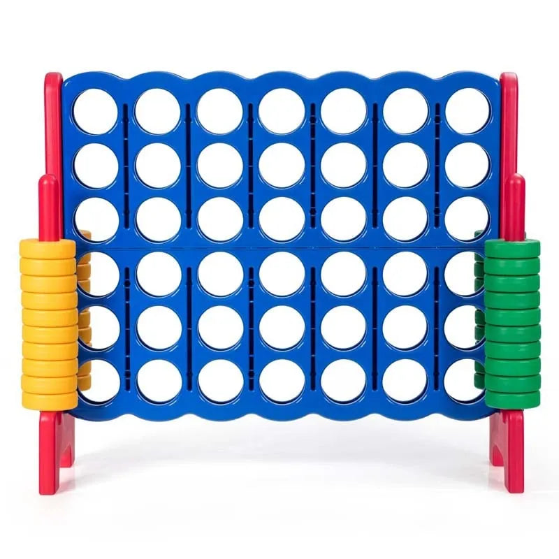 4-to-Score Giant Game Set with 42 Jumbo Rings & Quick-Release Slider
