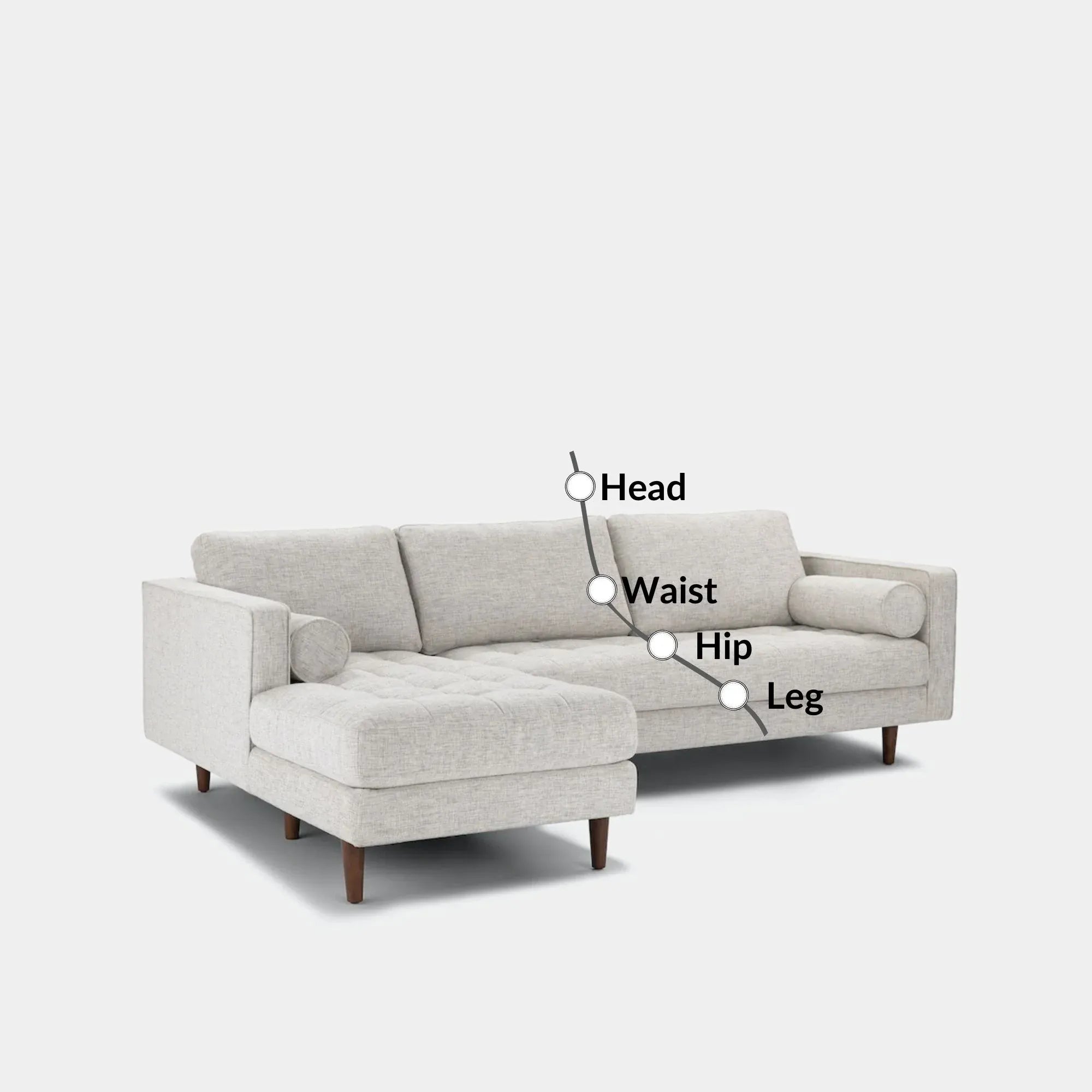 Castle Fabric Sectional Sofa