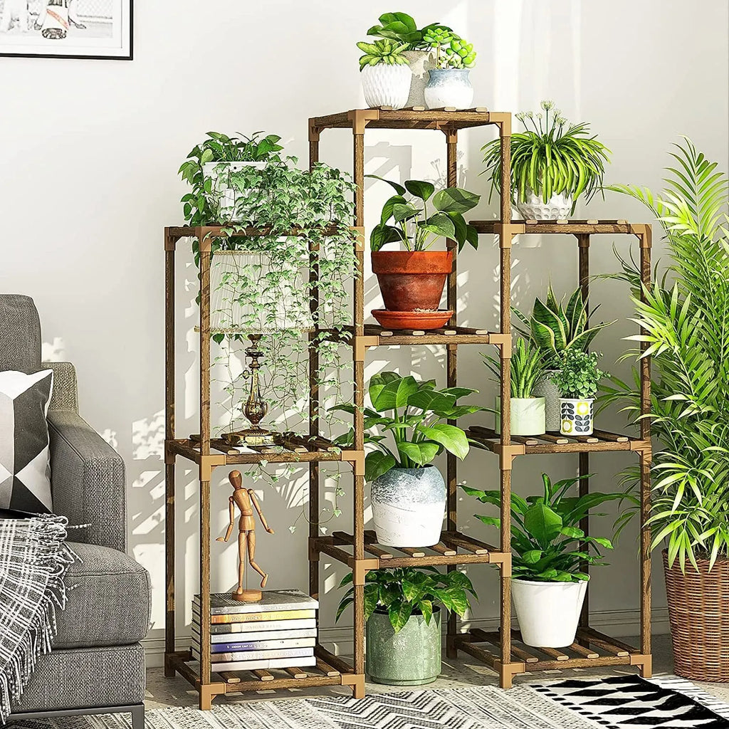 Plant stand indoor plant stand wooden outdoor multi-layer plant stand