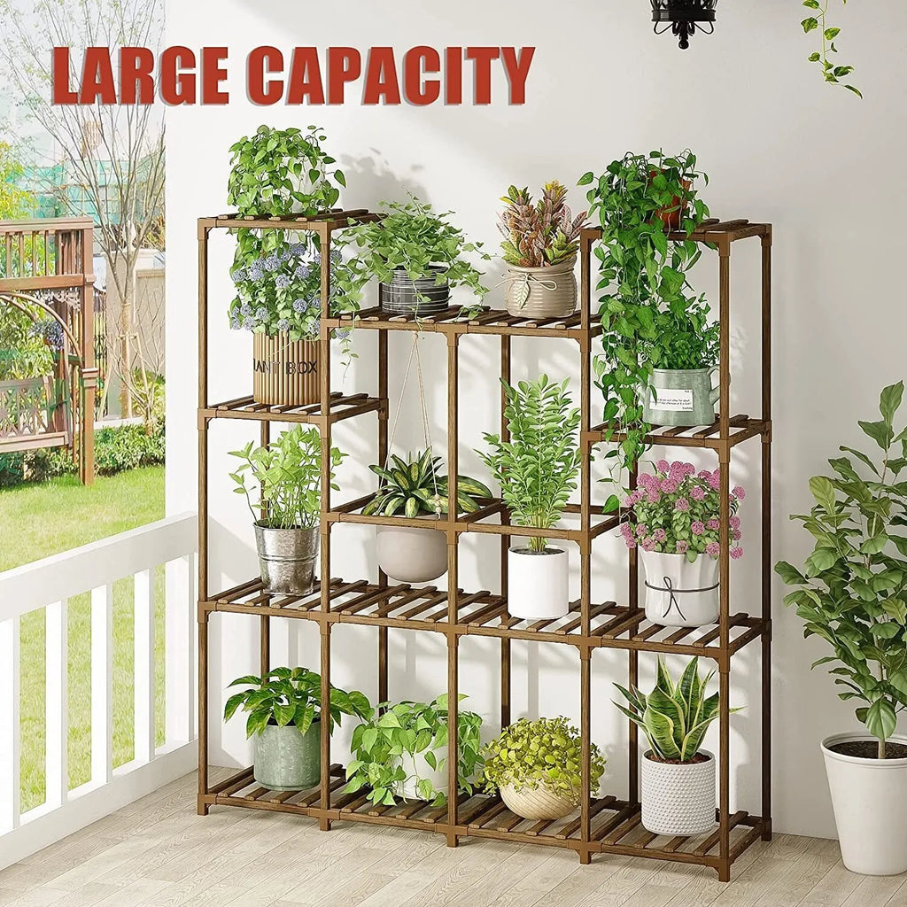 Plant stand indoor plant stand wooden outdoor multi-layer plant stand