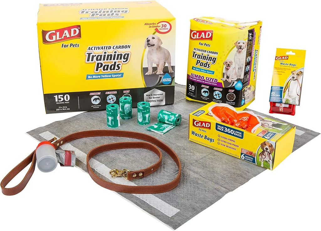 Glad for Pets Black Charcoal Puppy Pads 23" x 23" | Puppy Potty Training Pads That ABSORB & NEUTRALIZE Urine Instantly | New & Improved Quality Puppy Pee Pads, 100 count