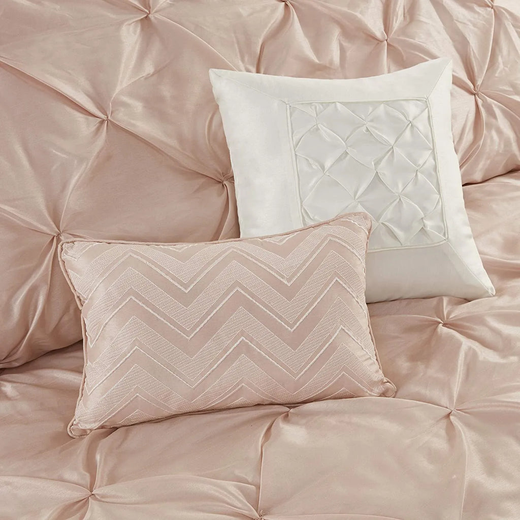 Master Bedroom 24 Piece Room-in-a-Bag Faux Silk Comforter Set Bedding Curtains Pillows