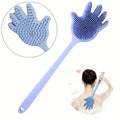 Back Shower Scrubber Long Handle Back Washer For Shower Body Brush Soft Bristled Silicone Shower Scrubber