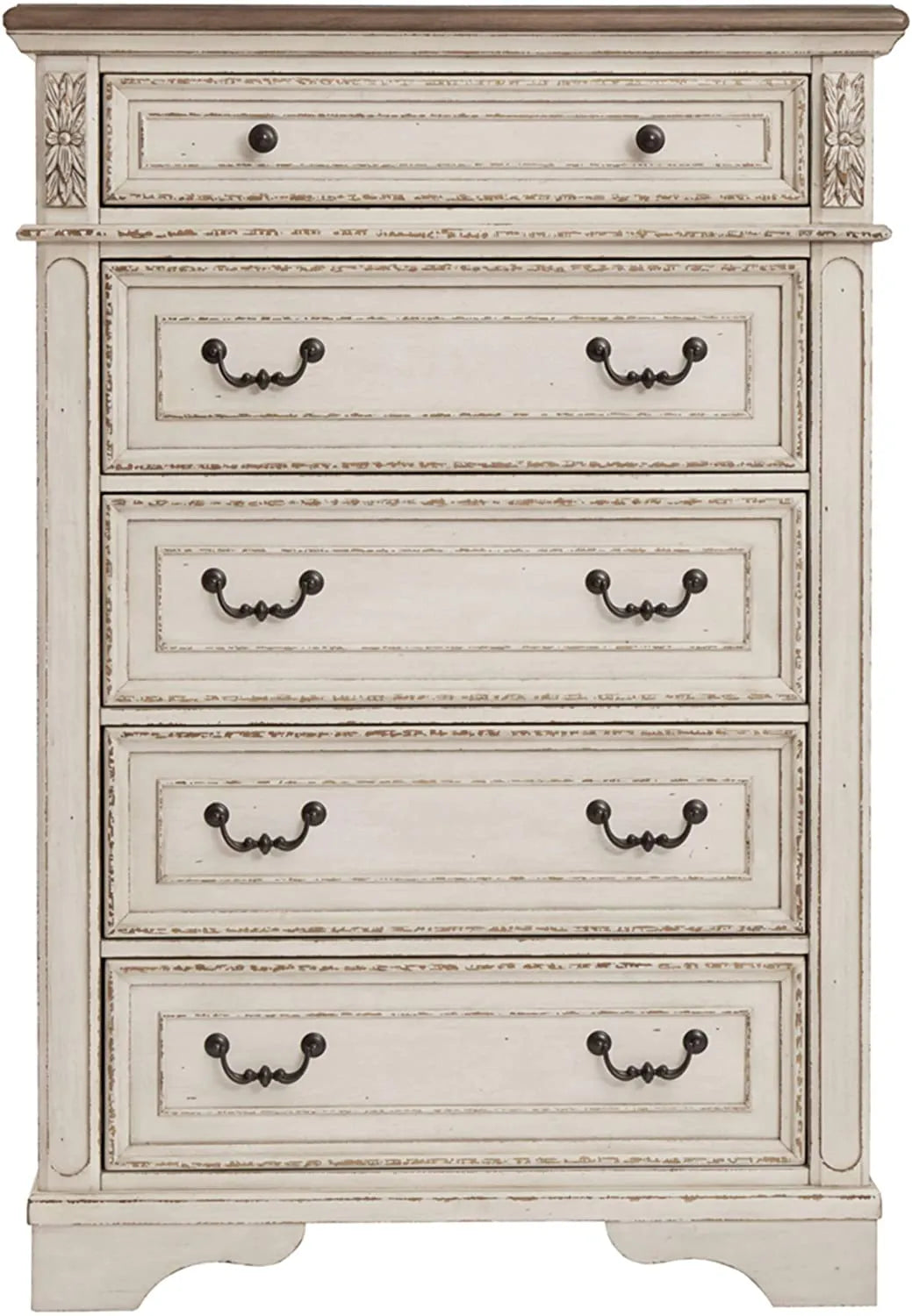 Signature Design by Ashley B743-46 Realyn Chest of Drawers Chipped White