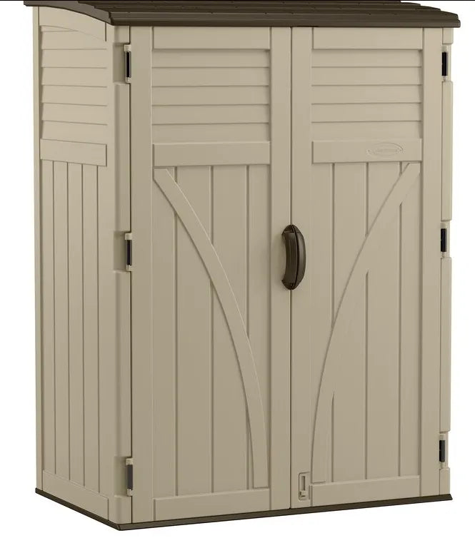 Outdoor 4 ft. W x 2 ft. D Plastic Vertical Tool Shed