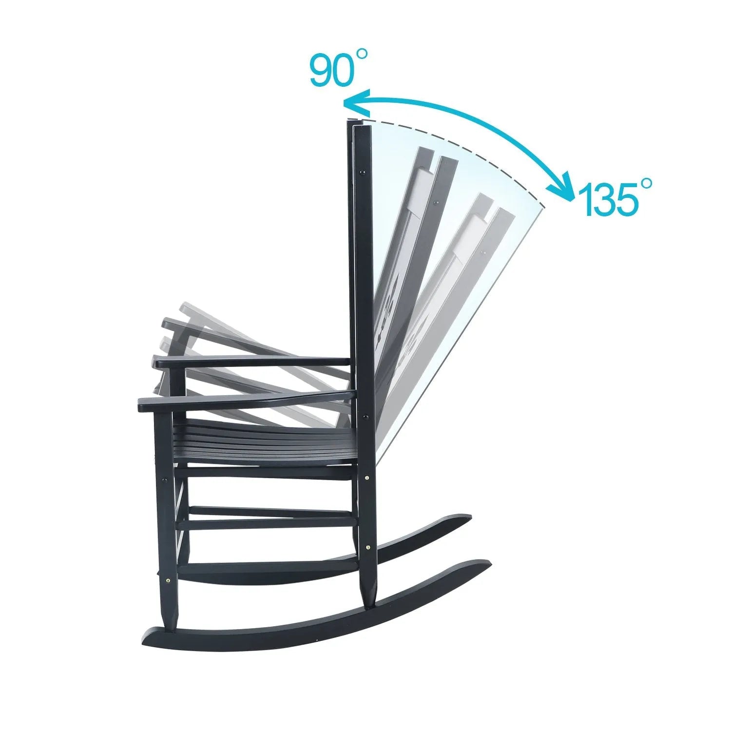 Outdoor & Indoor Wood Rocking Chair Porch Chair