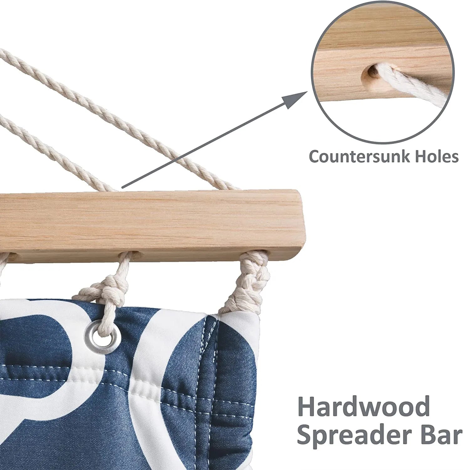 55 Inch Extra Large Double Hammock with Stand, 475lbs Capacity, Outdoor Portable Hammock with Hardwood Spreader Bar, Extra Large Pillow