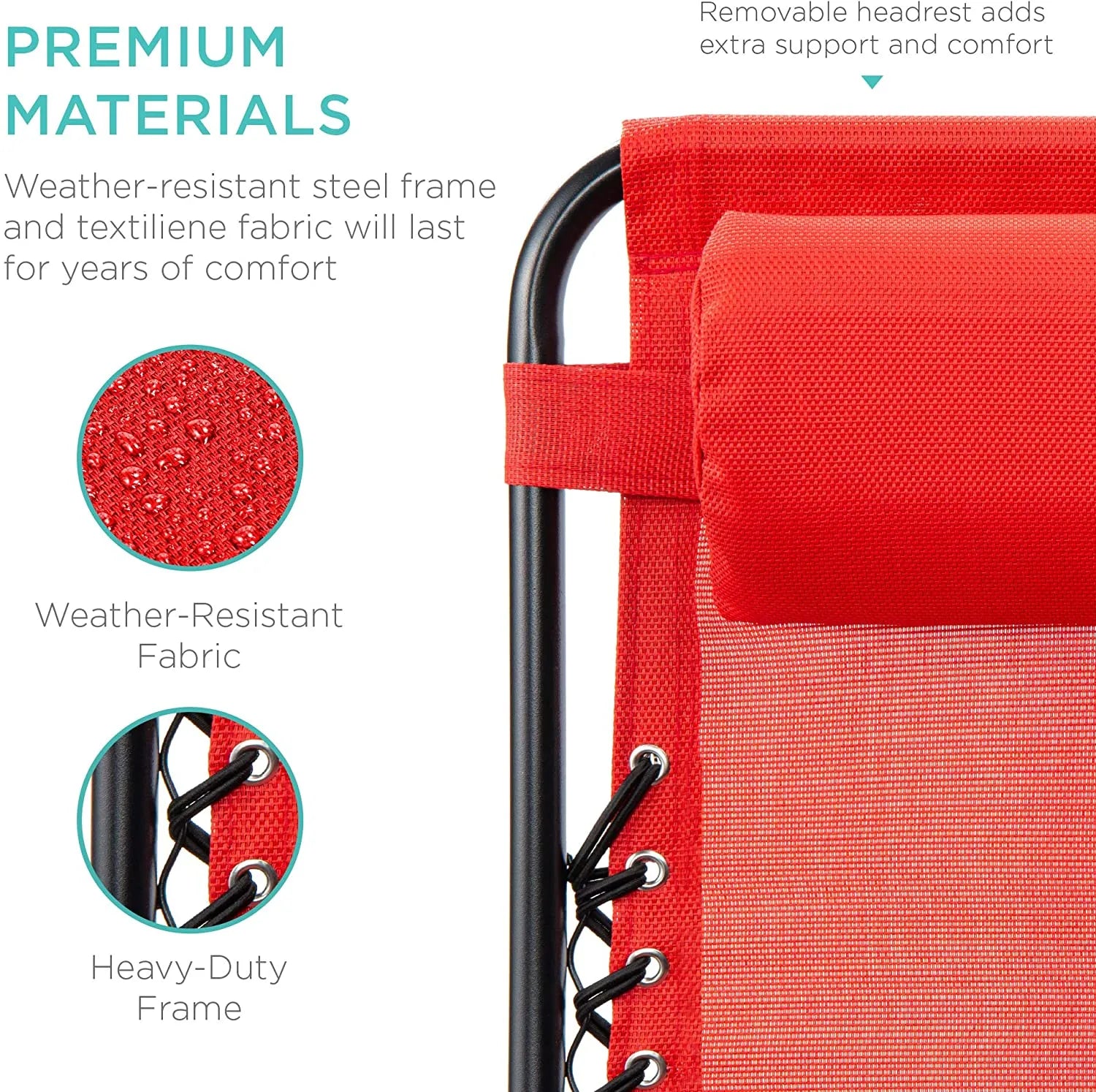 Set of 2 Adjustable Steel Mesh Zero Gravity Lounge Chair Recliners w/Pillows and Cup Holder Trays