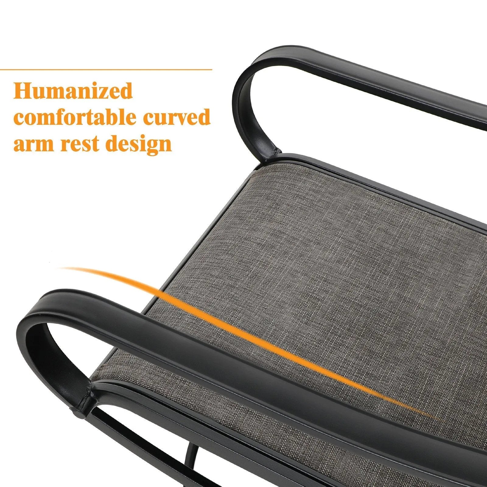 5-Piece Patio Dining Set 4 Textilene Swivel Chairs & Metal Steel Table