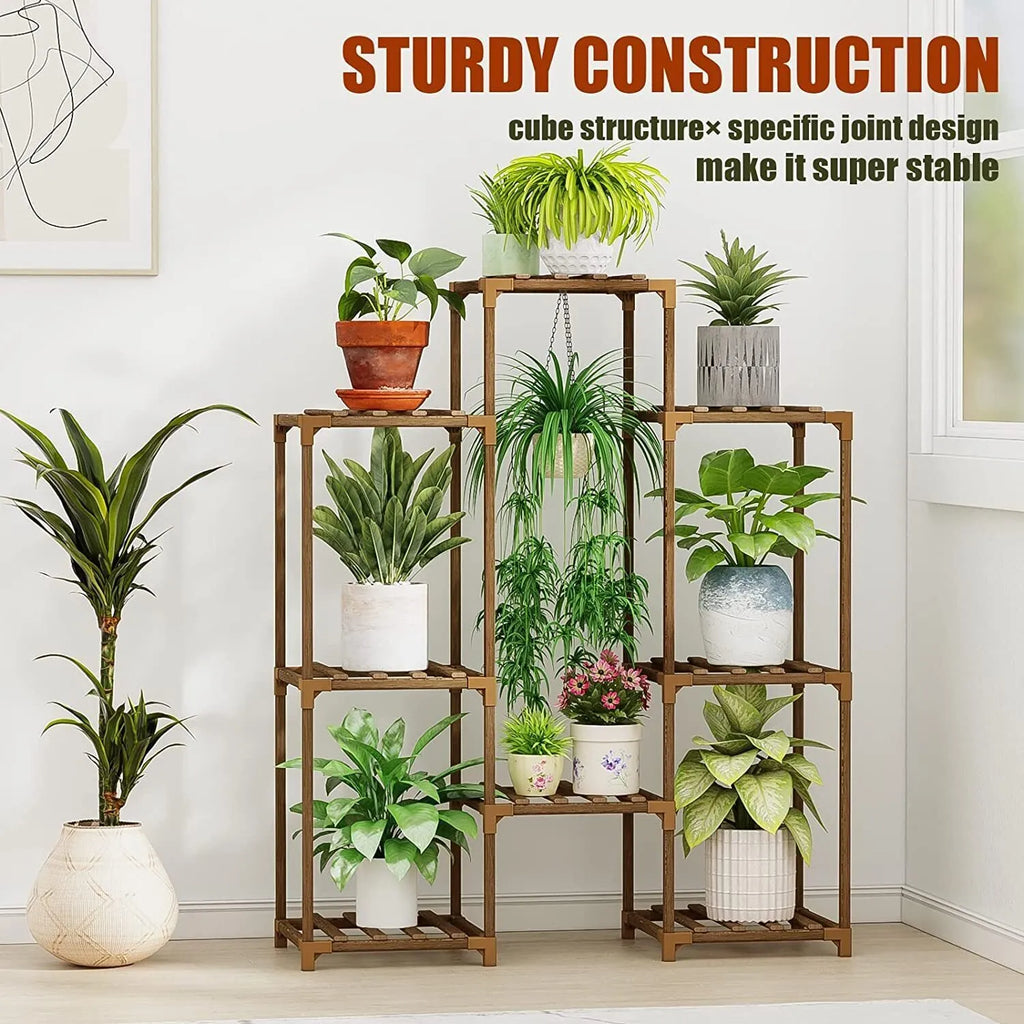Plant stand indoor plant stand wooden outdoor multi-layer plant stand