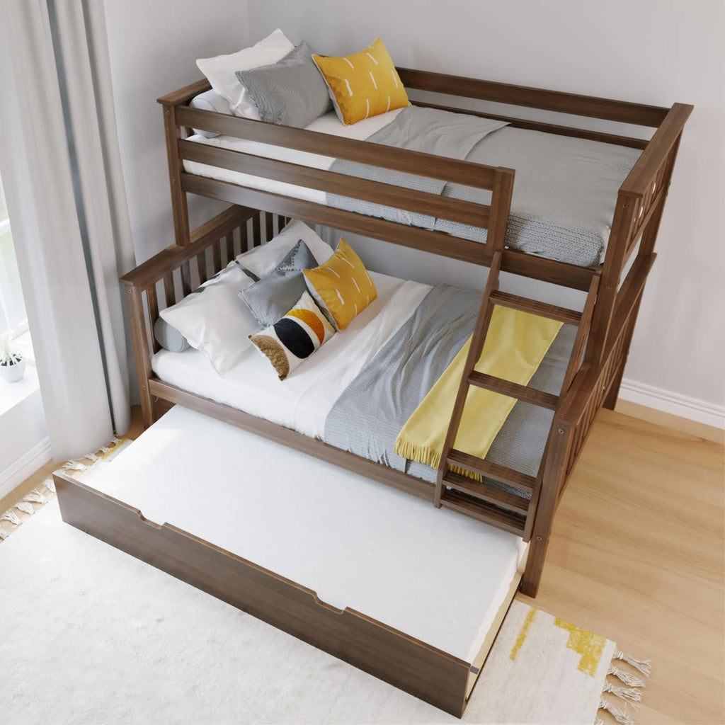 🎄Store Closing Sale💖Kids Solid Wood Twin-Over-Full Bunk Bed + Trundle Bed