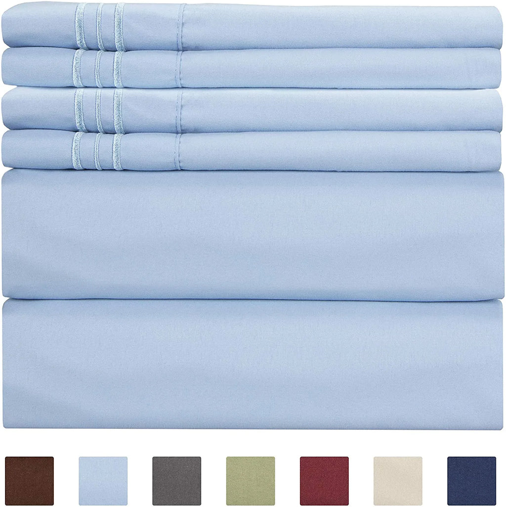 4/6 Piece Bed Sheets Set- Extra Soft - Deep Pockets - Easy Fit - Breathable /Cooling - Wrinkle Free