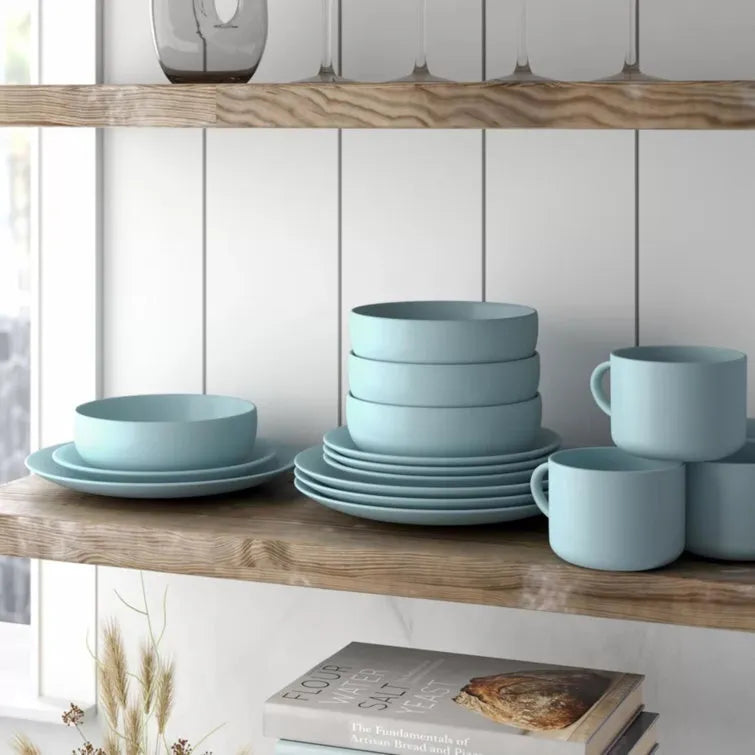 Ten Strawberry Street Wazee Matte Stoneware Dinnerware Set - Service for 4