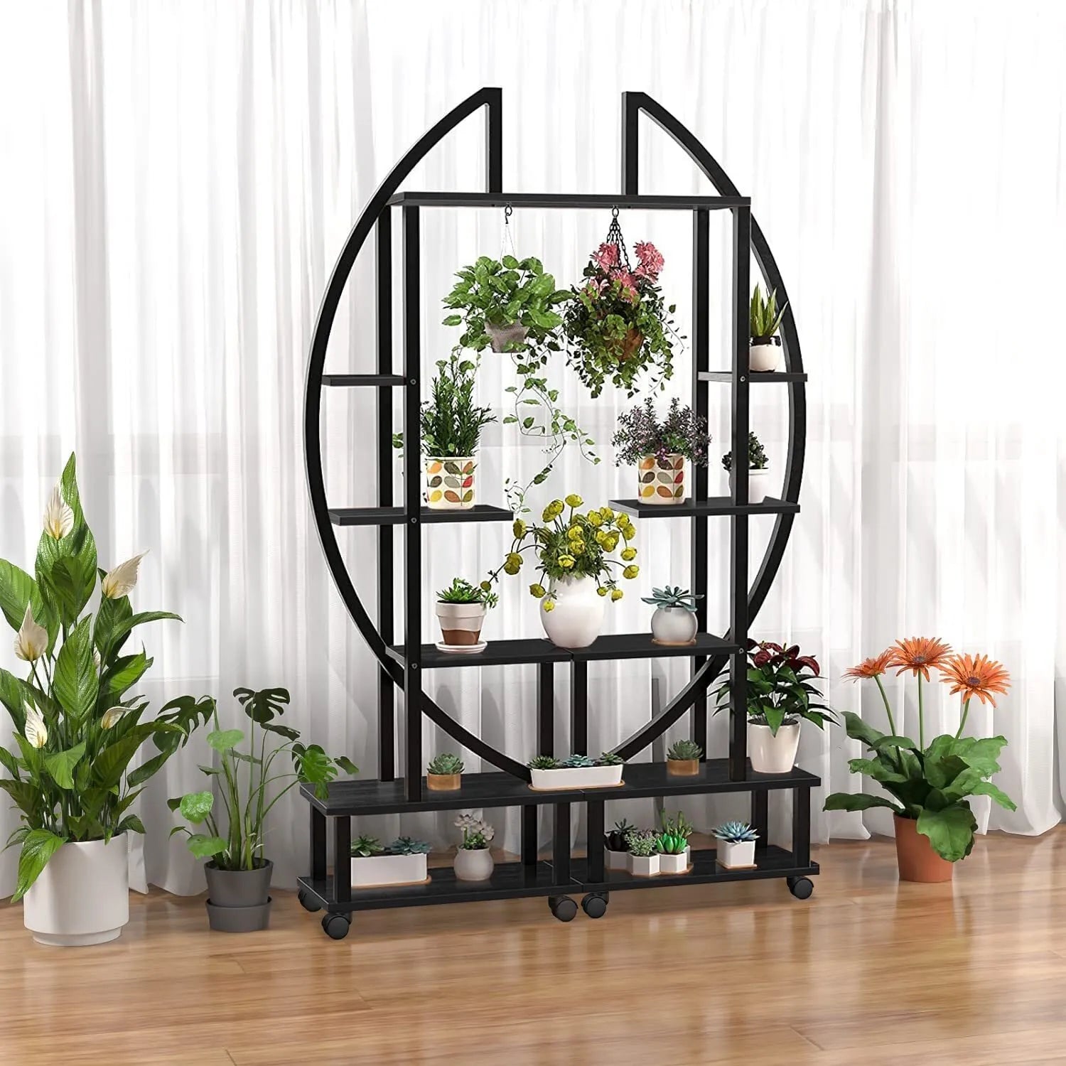 🎍Creative heart-shaped ladder plant frame🎍