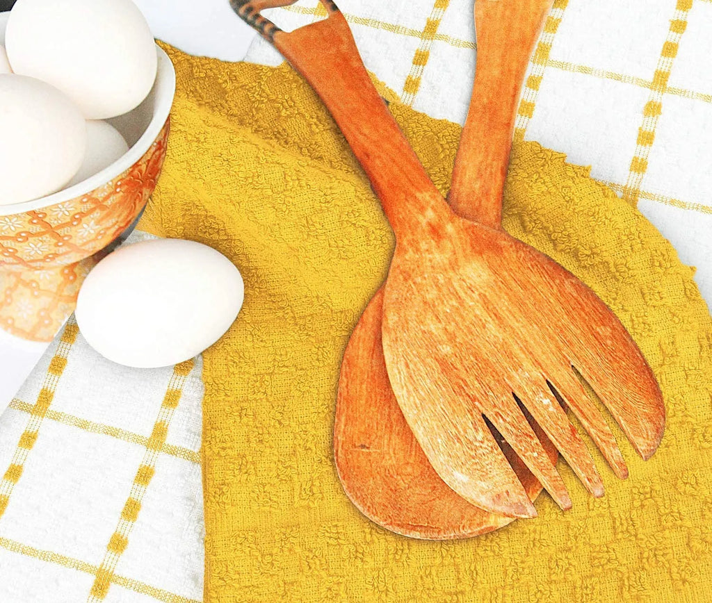 Kitchen Towels [12 Pack], 15 x 25 Inches, 100% Ring Spun Cotton Super Soft and Absorbent Linen Dish Towels, Tea Towels and Bar Towels Set (Black)