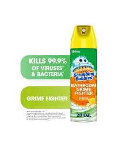 Scrubbing Bubbles Disinfectant Bathroom Cleaner Foam Fresh Citrus Scent, 20 Oz