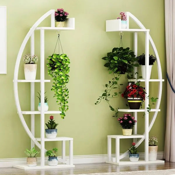 Floor-standing creative multi-layer flower shelf