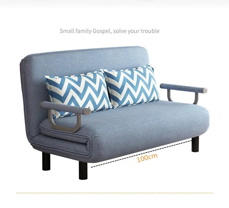 Folding sofa bed leisure recliner fabric breathable lazy sofa