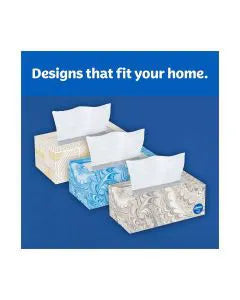 Kleenex Trusted Care Facial Tissues, 3 Flat Boxes, 160 Tissues Per Box, 2-Ply (480 Total Tissues)