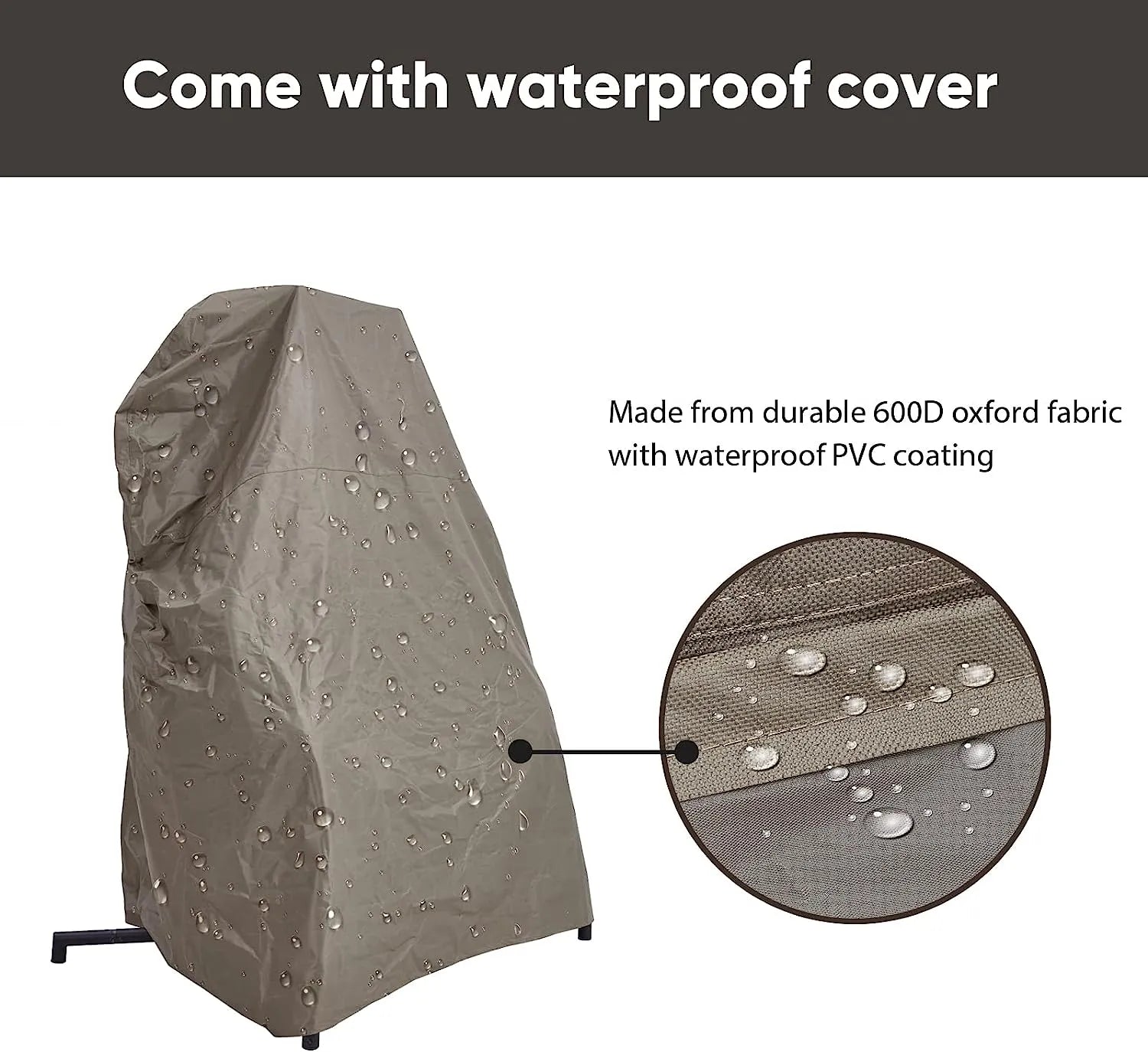 JOYBASE Hanging Egg Chair with Stand, Outdoor Wicker Rattan Egg Swing Chair with Stand and Cushion for Indoor Outdoor Bedroom Patio Garden (Grey/Black)